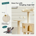 DUMOS 54-inch Indoor Cat Tree Tower –Multi-Level Pet House - Image 5