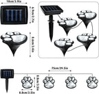 Animal Paw Print Solar Lights Outdoor Garden Decor, 8 Pack Paw Print Lights - Image 2