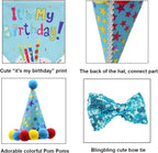 ADOGGYGO Dog Birthday Bandana Scarf and Blue Boy Pet Birthday Party Hat - Image 6