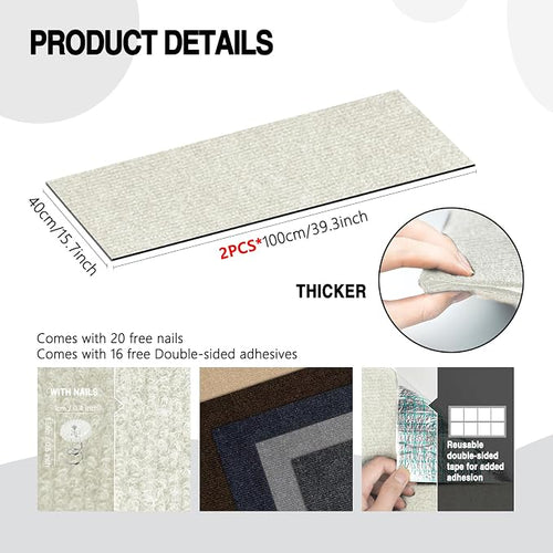 2Pack Total 78.7"x15.8" Cat Scratch Mat - Image 2