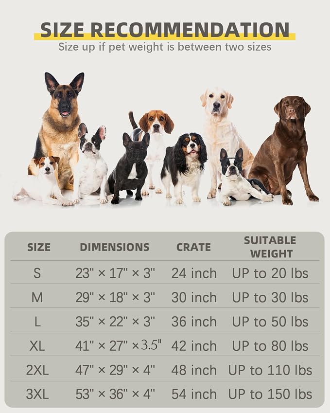 Orthopedic Dog Beds for Medium Dogs Waterproof Dog Bed for Crate, - Image 7