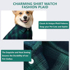 Koneseve Dog Shirt Pet Plaid Clothes T-Shirt - Image 5