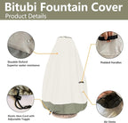 Bitubi Fountain Cover（48"x68"） 600D Oxford Cloth Garden Fountain Statue - Image 4