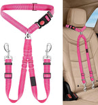 Dog Seat Belt for Car, Dual Pet Vehicle Headrest Restraint Safety Seatbelt by Unknown
