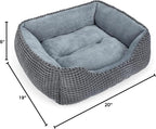 MIXJOY Dog Bed for Large Medium Small Dogs, Rectangle Washable Sleeping Puppy - Image 8