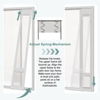 Doggie Door Insert for Sliding Glass Doors, Adjustable Height 76 1/8"-80 7/8" - Image 4