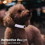 Reflective Dog Collar for Extra Small Dogs, Cute Flower Theme Adjustable - Image 3