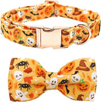 Halloween Dog Collar, Pet Collar Bow Fall Puppy Collar Girl Boy Holiday Pet by BoboRainbow