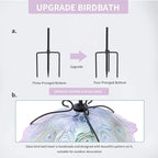 MUMTOP Glass Bird Bath, Garden Outdoor Birdbaths Birdfeeder - Image 6