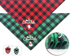 Christmas Dog Bandanas Classic Plaid Triangle Holiday Scarf - Image 3