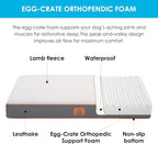 Sunheir Orthopedic Dog Bed for Medium Dogs, Waterproof Deluxe Plush Dog Crate - Image 2