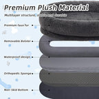 Human Dog Bed, Washable Faux Fur Pet Bed - Image 4