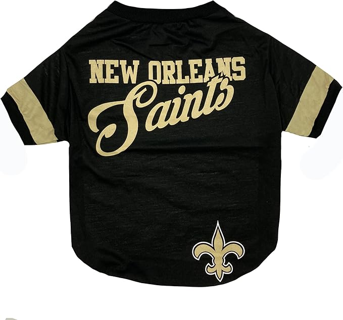 NFL New Orleans Saints T-Shirt for Dogs & Cats, Large. Football Dog Shirt for - Image 3