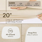 OhGeni 100% Waterproof Mattress Protector, Queen-Beige Size Mattress Pad - Image 7