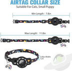 BINGPET AirTag Cat Collar with Bells, Upgraded Safety Elastic Cat Collar with - Image 2
