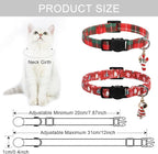 Lionet Paws 2pcs Pack Christmas Cat Collarr, Christmas Tree & Red Green Plaid - Image 4
