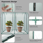 Poray Large Tunnel 73''x37''x61''Plant Netting Cover, 5FT Tall Crop Cage Tomato - Image 4