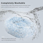 Calming Dog Bed for Medium Dogs Washable Donut 30 inches Anti-Slip Pet Bed - Image 4
