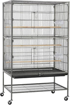 Topeakmart Wrought Iron Large Flight Parrot Bird Cage by Topeakmart