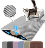 Small Cat Litter Mat, 20x14’’ Double Layer Honeycomb Cat Litter Box Mat by Petinstinct