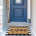 Tinideya 2 Pcs Door Mat Welcome Non Slip Coir Mats Floor Layering Doormats - Image 6