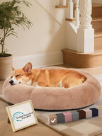 OhGeni 31 inches Calming Donut Orthopedic Dog & Cat Bed by OhGeni