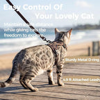 Cat Harness and Leash Set Escape Proof Tactical Large Kitten Harness Emotional - Image 5