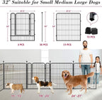 Dog Playpen 32 inch 32 Panels Indoor Outdoor Dog Pen - Image 3
