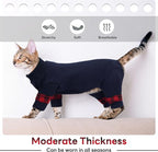 PUMYPOREITY Cat Shirt with Rear Snap Closure, Stretchable Cat Sweater, Comfort - Image 3