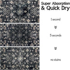 Pet Food Mats for Floor, Absorbent Dog Mat for Food and Water Dispenser Mat - Image 3