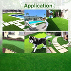Artificial Grass Rug Outdoor Indoor 1FTX77FT Fake Grass Carpet Green Synthetic - Image 9