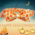 Dog Collar - Halloween Pumpkin Bowtie Dog Collar Gift Soft Bow Collar Pet - Image 3
