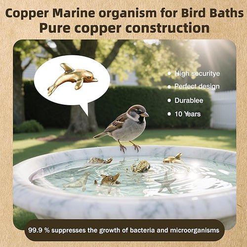 6 Pcs Copper Bath Disks Ornaments Mini Ocean Animal Shape– Starfish Turtle - Image 2