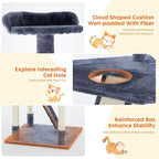 Sweetcrispy 79 inch Cat Tree Tower, Large Multi Level Cats Climbing Tower - Image 5