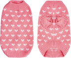 Dxhycc Dog Knitted Sweater Dog Heart Sweater Puppy Sweater Warm Soft Pet - Image 2
