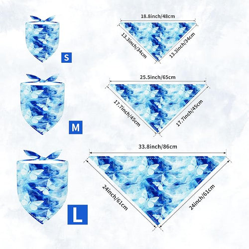30 Pcs Tie Dye Dog Bandanas for Small Dogs Medium Stitch Dog Bandana Bulk - Image 2