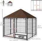 PawHut Outside Dog Kennel, 4.6' x 4.6' x 5' Puppy Play Pen - Image 7