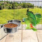PINVNBY 2pcs Stainless Steel Bird Bowl Water Bowl Stainless Steel Bird Feeding - Image 4