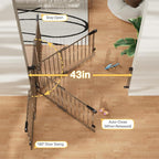Cumbor 29.2–43" Baby Gate for Stairs, Wall-Mounted, Expandable No Bottom Bar - Image 6