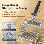 Metal Cat Litter Scoop, Large Cat Scooper - Image 2
