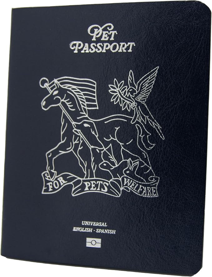 Color Premium PU Leather stitch-sewn Pet Passport Medical Record by UnitedPetClub