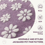 Waterproof Blanket for Dog Cat or Adult, Cute 3D Textured Flower Dog Blanket - Image 5