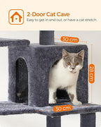 Feandrea Cat Tree, 55.1-Inch Cat Tower, Plush Multi-Level Condo - Image 6