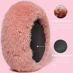Calming Donut Dogs Beds for Small Dogs Washable, 23inch Plush Round Pet Bed for - Image 2