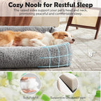 JOEJOY Dog Bed Medium Size Dog, Removable Washable Cover Orthopedic Soft Faux - Image 2