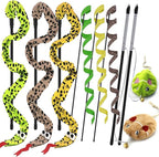 Interactive Cat Toy Wand with Catnip Mouse, Cat Teaser Wand Rainbow String by URMYONLY