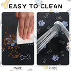 Pet Cat Dog Food Non Slip Mat for Water Bowl, Quick Dry Absorbent Feeding Mat - Image 3