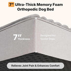 Veehoo Orthopedic Memory Foam Dog Bed, 7 Inch Thick Extra Large Dog Bed XL - Image 2