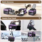 Top and 2 Sides Expandable Cat Carrier 18x11x11, TSA Airline Approved Dog - Image 6