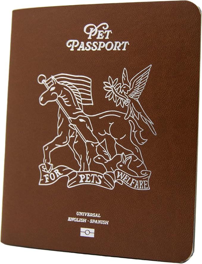 Color Premium PU Leather stitch-sewn Pet Passport Medical Record by UnitedPetClub
